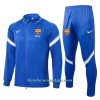 Chaqueta De Entrenamiento Trajes FC Barcelona 2022-23 Azul Blanca - Hombre